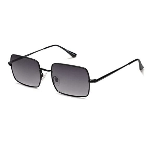 ?Gray Lenses Rectangle Polygon Polarized Sunglasses Retro Classic Vintag
